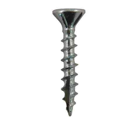 Quickscrews 8-11 X 1" Square Flat Head With Nibs under Head Coarse Thread Type 17 Zinc Plated Screws Part Number: 12613