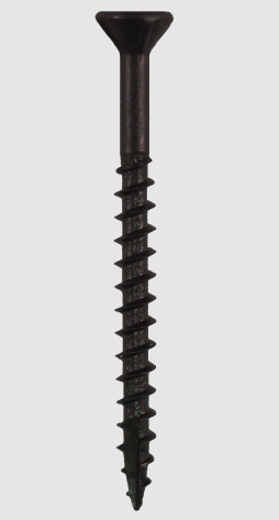 Quickscrews 8-11 X 1 1/2" Square Flat Head With Nibs Under Head Coarse Thread Type17 Black Phosphate/Wax Screws Part Number: 11956