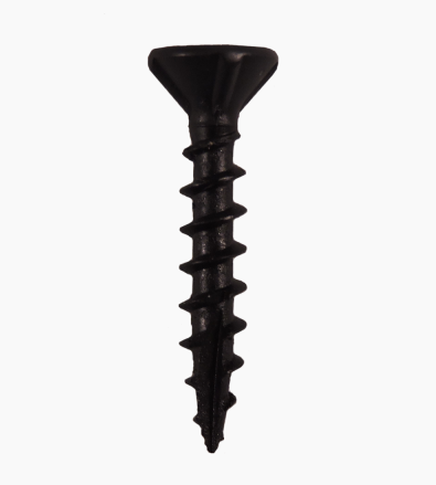 Quickscrews 8-11 X 1 1/4" Square Flat Head With Nibs Under Head Coarse Thread Type17 Black Phosphate/Wax Screws Part Number: 11955