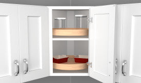 Rev-A-Shelf 18" LD Banded Wood Full Circle Trays W/Steel Bearing 1 PER LD-4BW-001-18SB-1