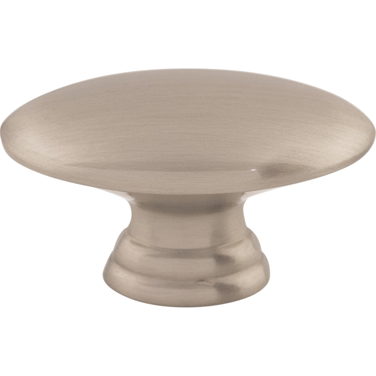 Top Knobs M379 Flat Oval Knob 1 1/2 Inch Brushed Satin Nickel