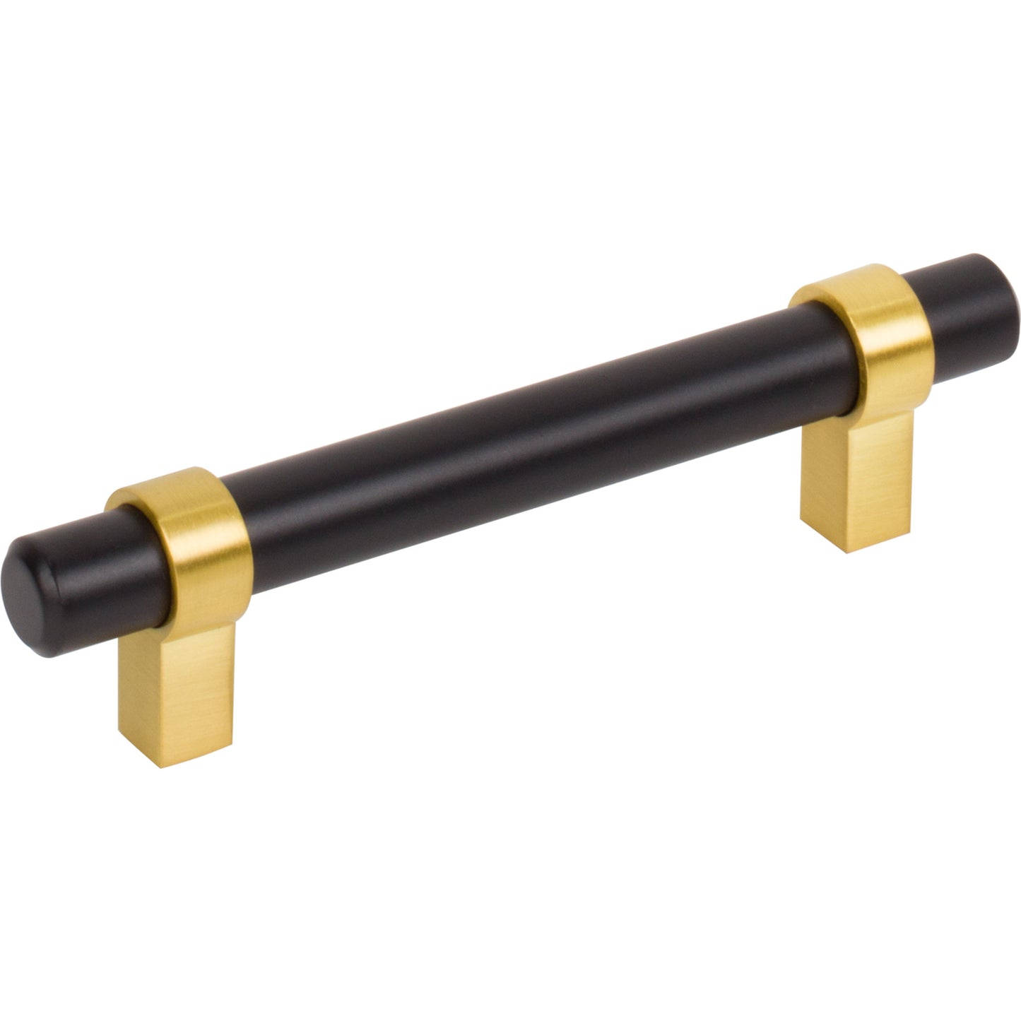 Elements 596 Key Grande 96 mm Center-to-Center Matte Black with Brushed Gold Key Grande Cabinet Bar Pull