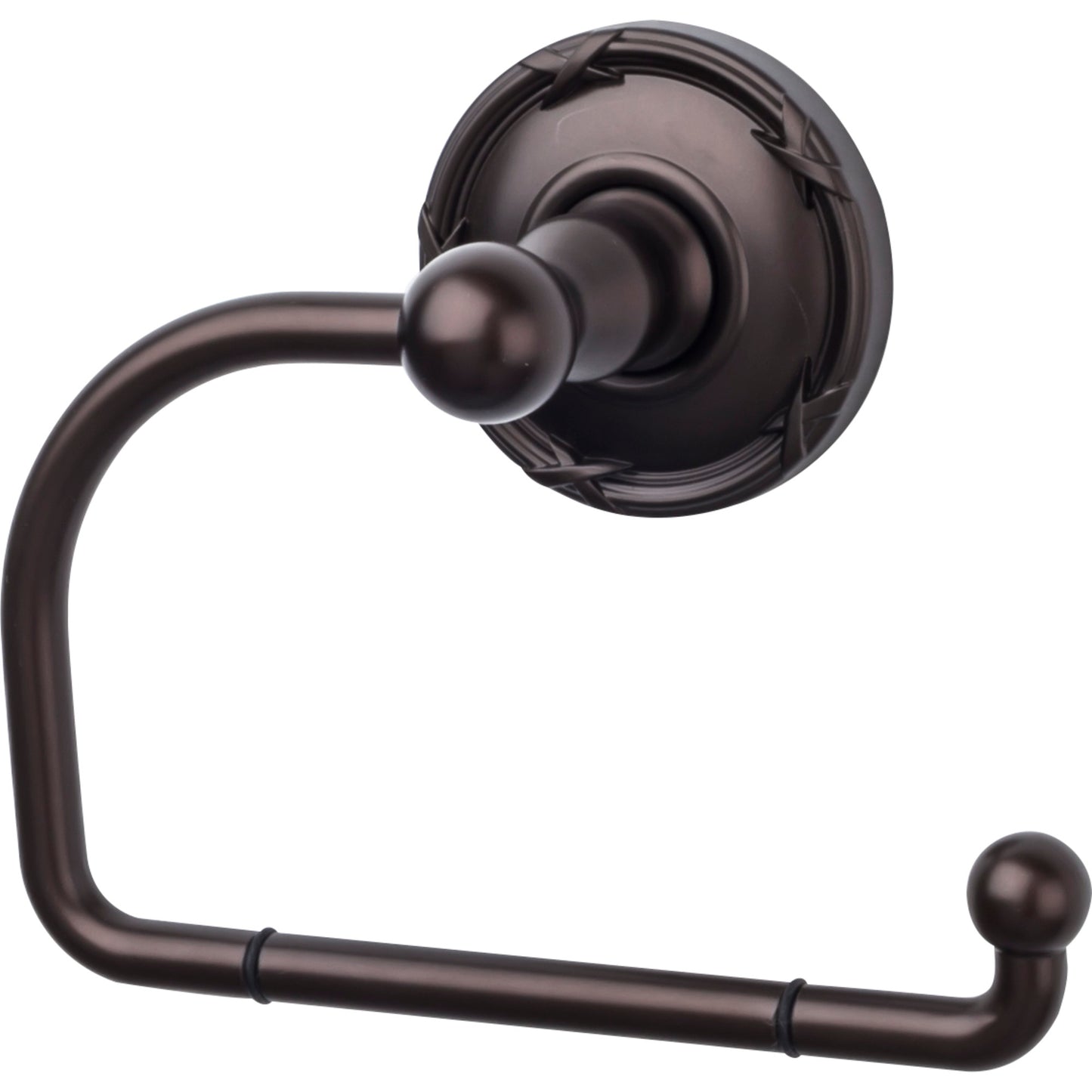 Top Knobs ED4ORBE Edwardian Bath Tissue Hook Ribbon Backplate Oil Rubbed Bronze