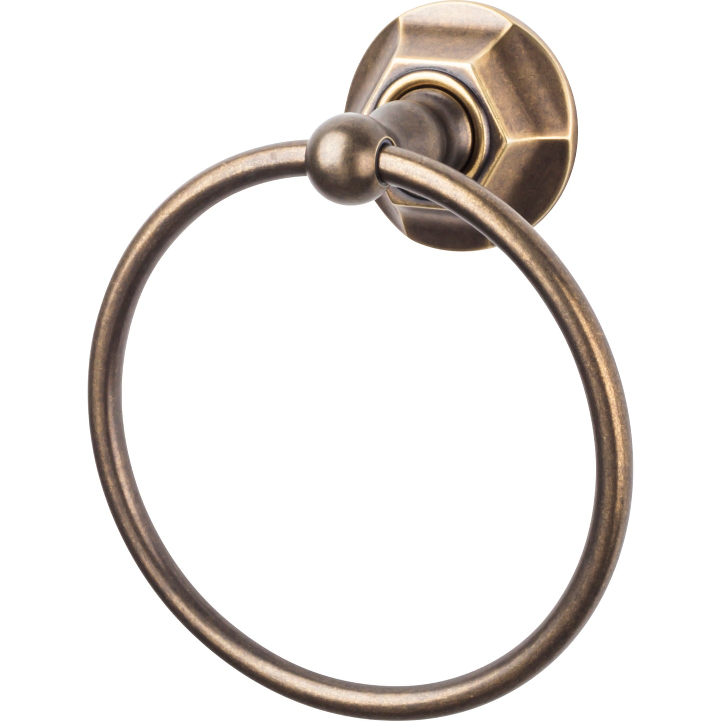 Top Knobs ED5GBZB Edwardian Bath Ring Hex Backplate German Bronze
