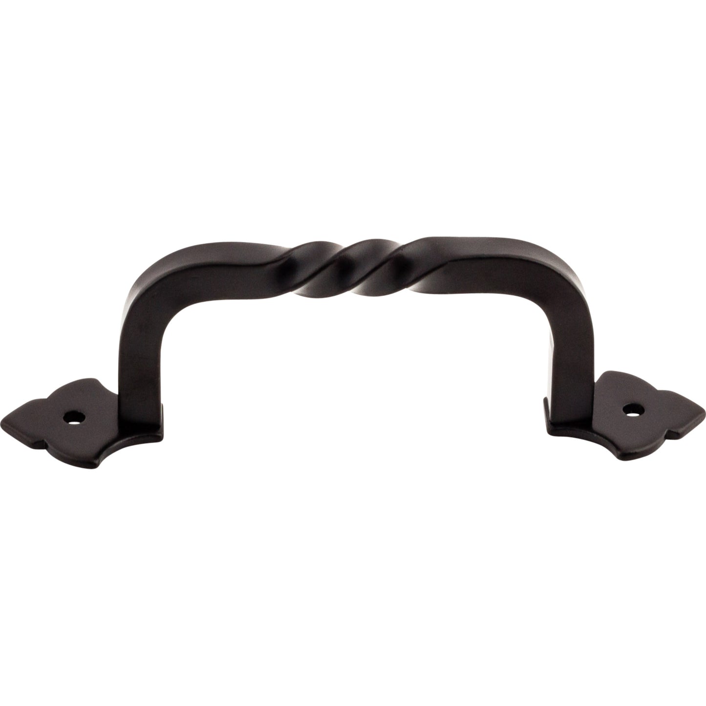 Top Knobs M692 Fixed Norman Crest Pull 4 Inch (c-c) Patina Black