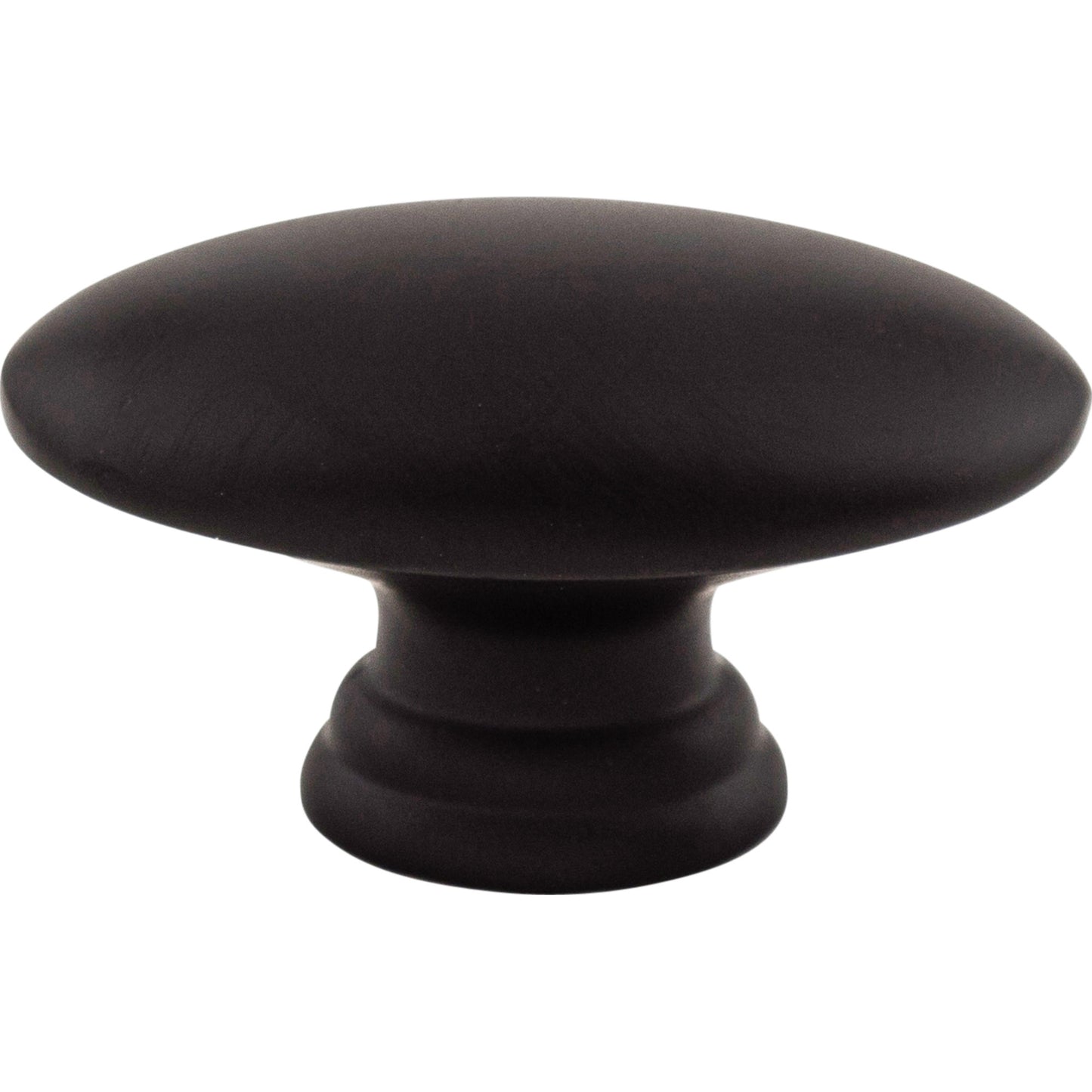 Top Knobs M499 Flat Oval Knob 1 1/2 Inch Flat Black