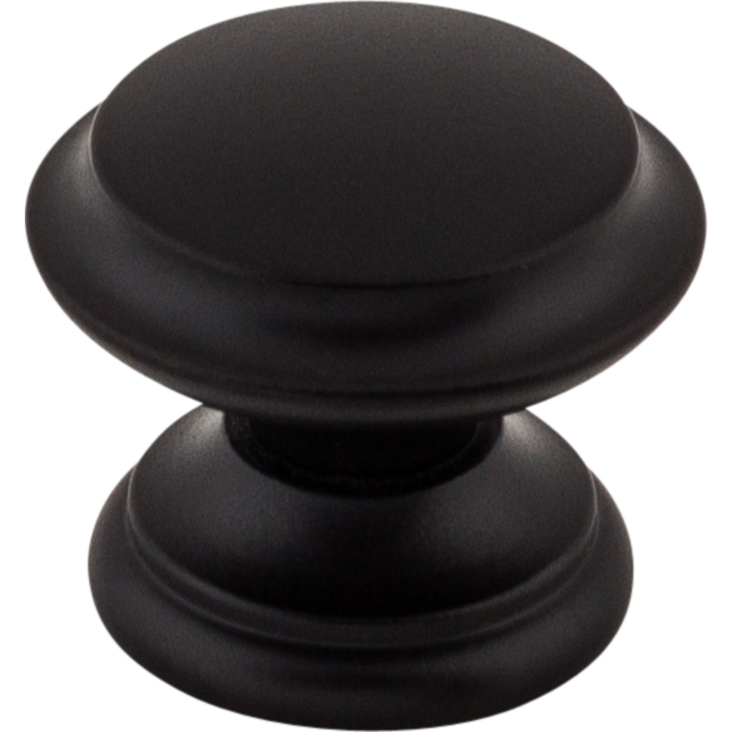 Top Knobs M1875 Flat Top Knob 1 3/8 Inch Flat Black