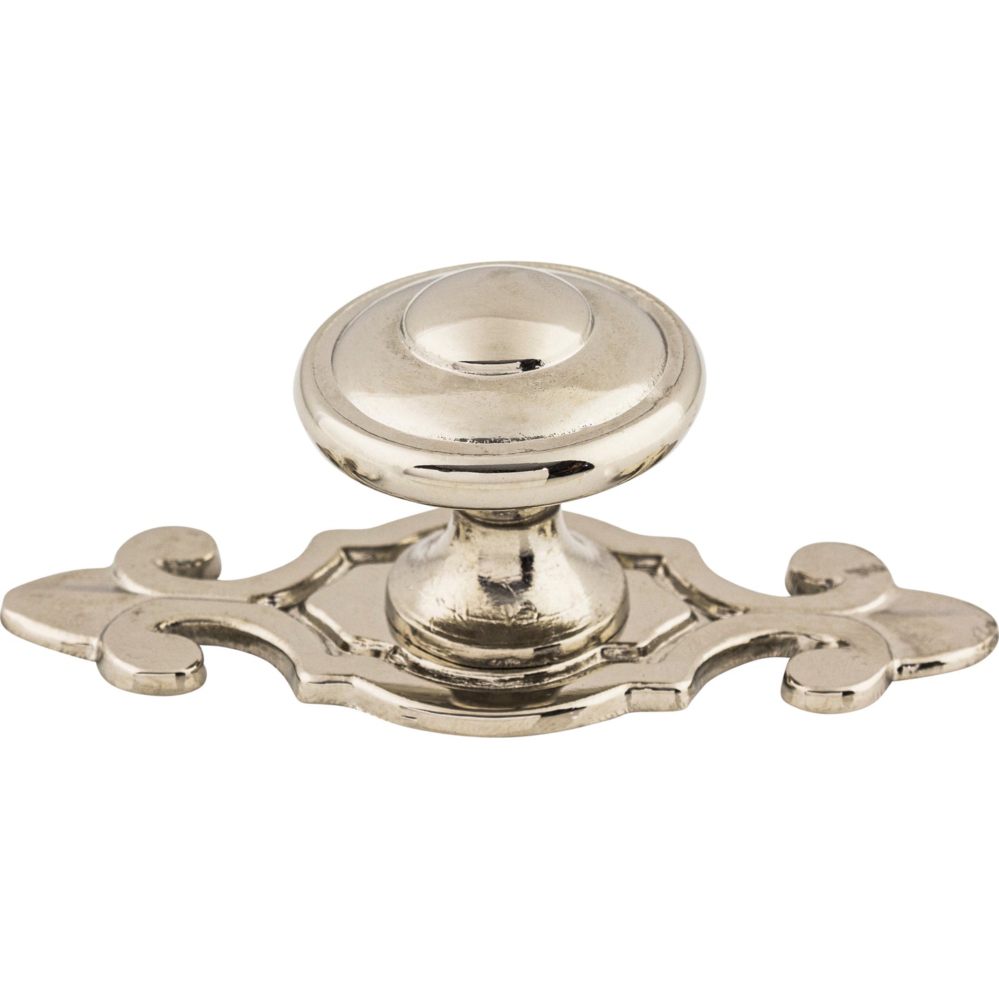 Top Knobs M2136 Canterbury Knob 1 1/4 Inch w/Backplate Polished Nickel