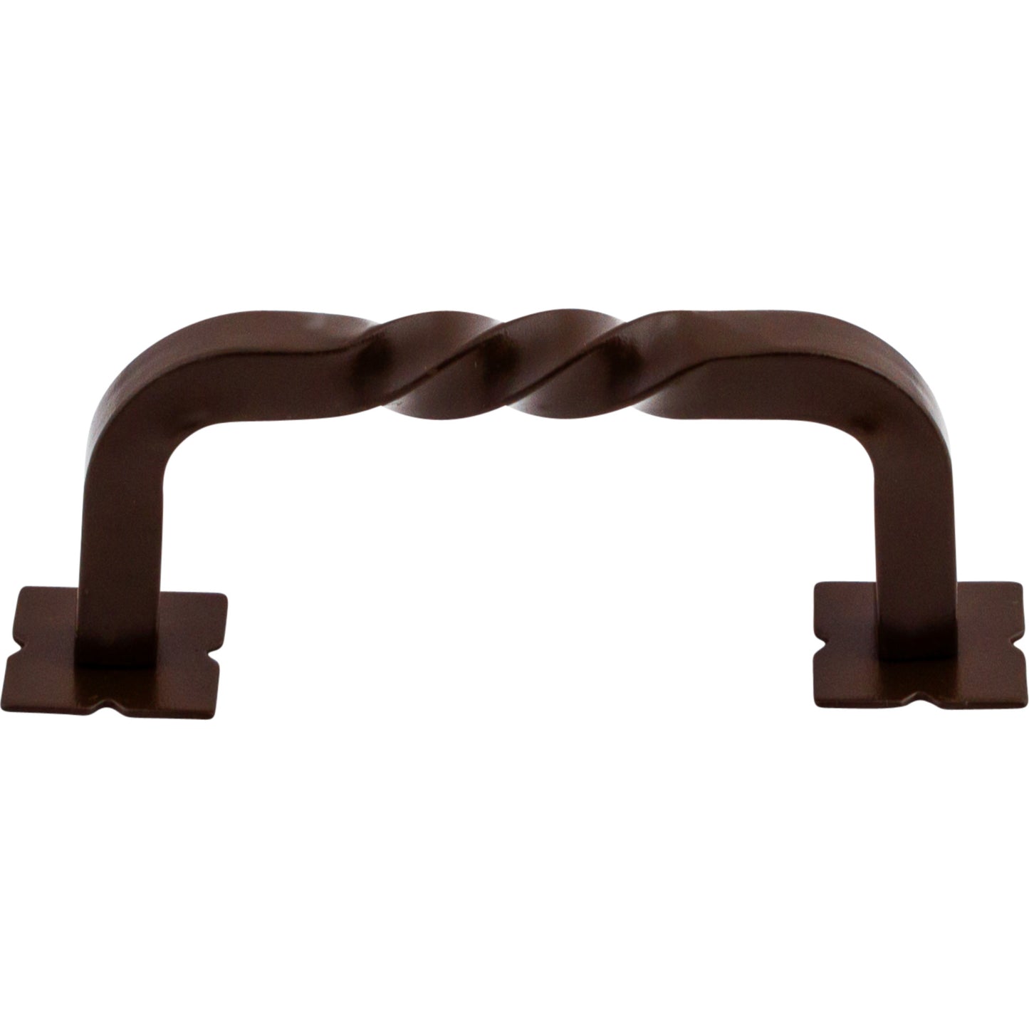 Top Knobs M783 Square Twist D Pull 3 Inch (c-c) w/Backplates Oil Rubbed Bronze
