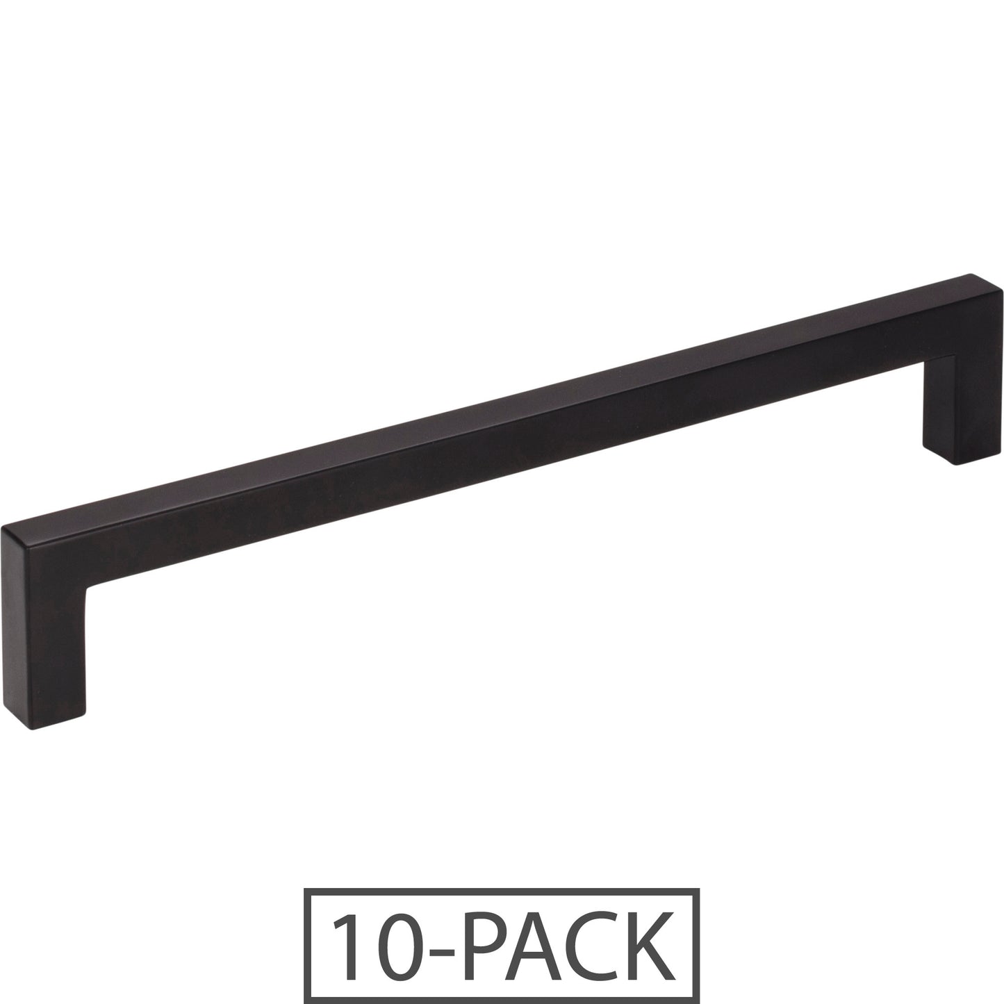 Elements 625-160-10 Stanton 10-Pack of the 169mm Overall Length Square Cabinet Bar Pull. Holes are 160 mm center-to-center.