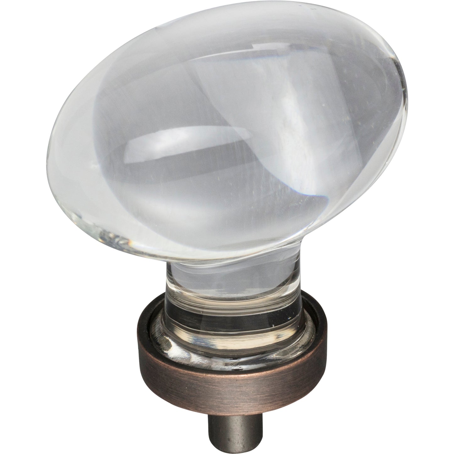 Jeffrey Alexander G110L Harlow 1-5/8" Overall Length Football Glass Harlow Cabinet Knob