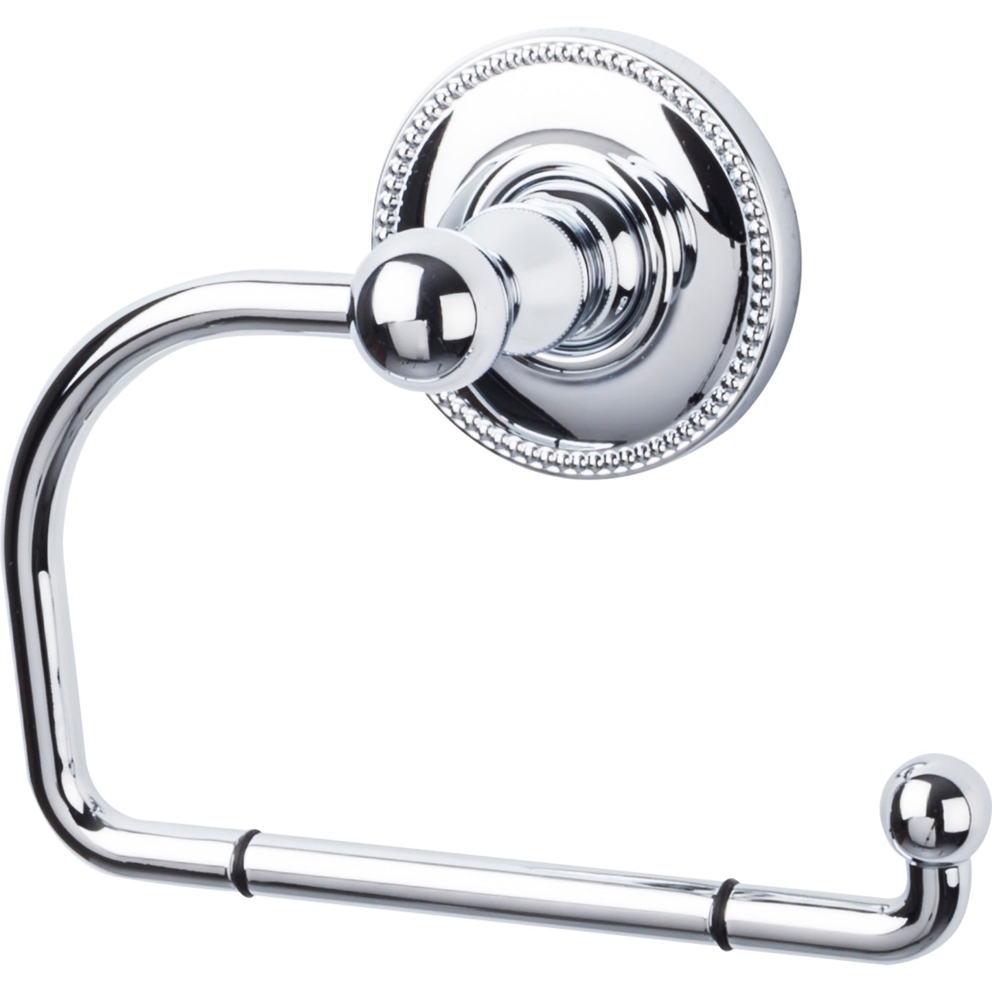 Top Knobs ED4PCA Edwardian Bath Tissue Hook Beaded Backplate Polished Chrome