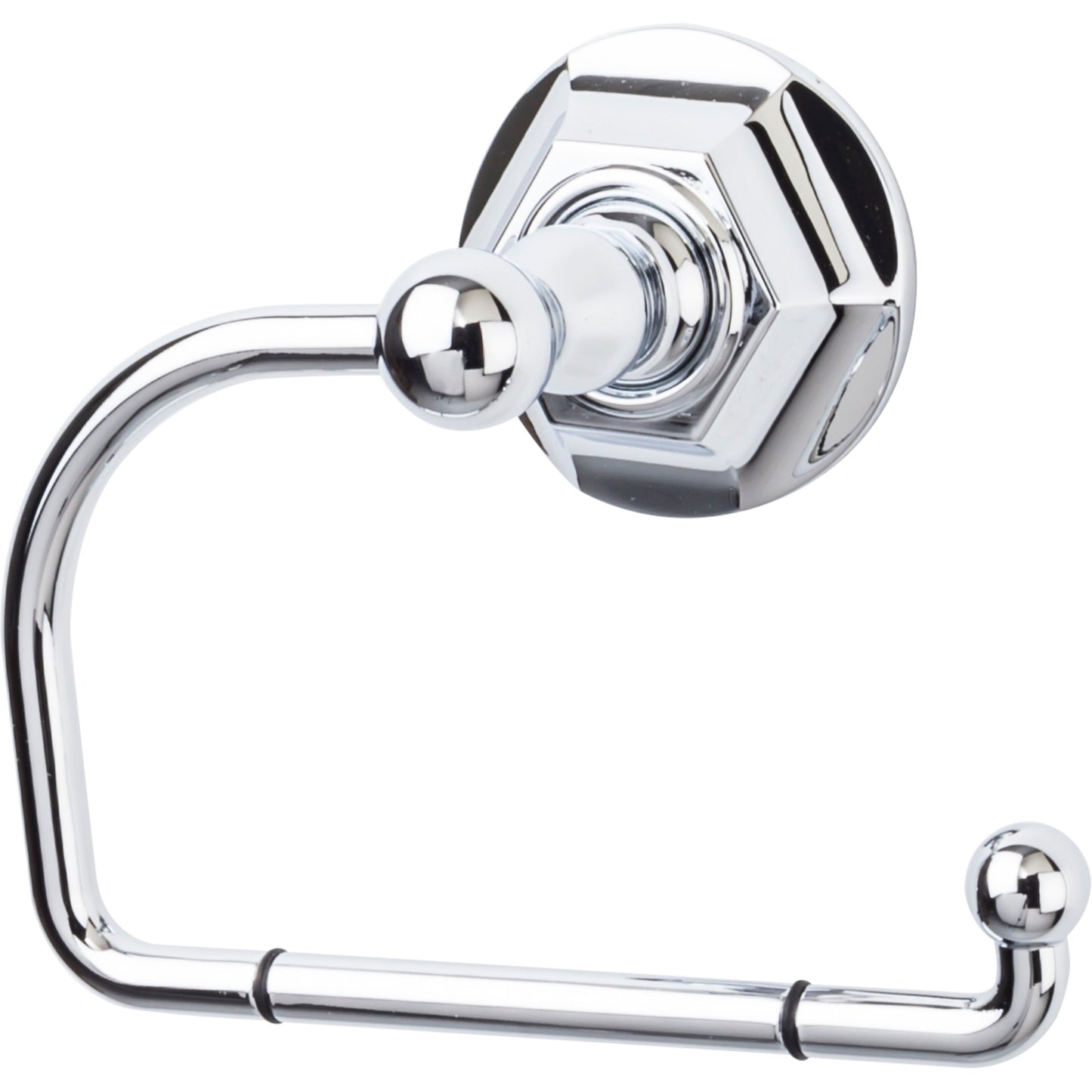 Top Knobs ED4PCB Edwardian Bath Tissue Hook Hex Backplate Polished Chrome
