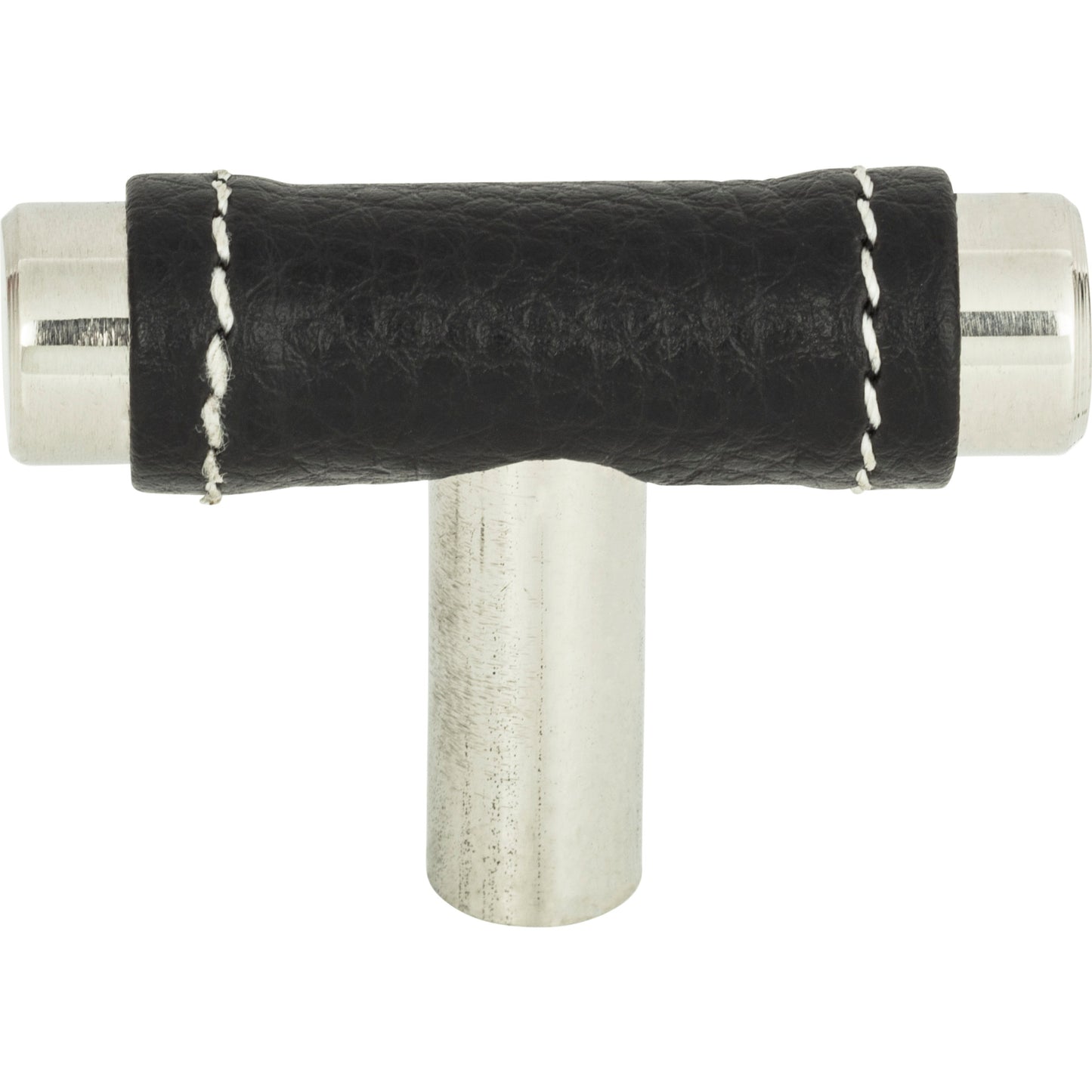 Atlas 288 Zanzibar Black Leather Knob - Timeless Touch for Trendy Interiors