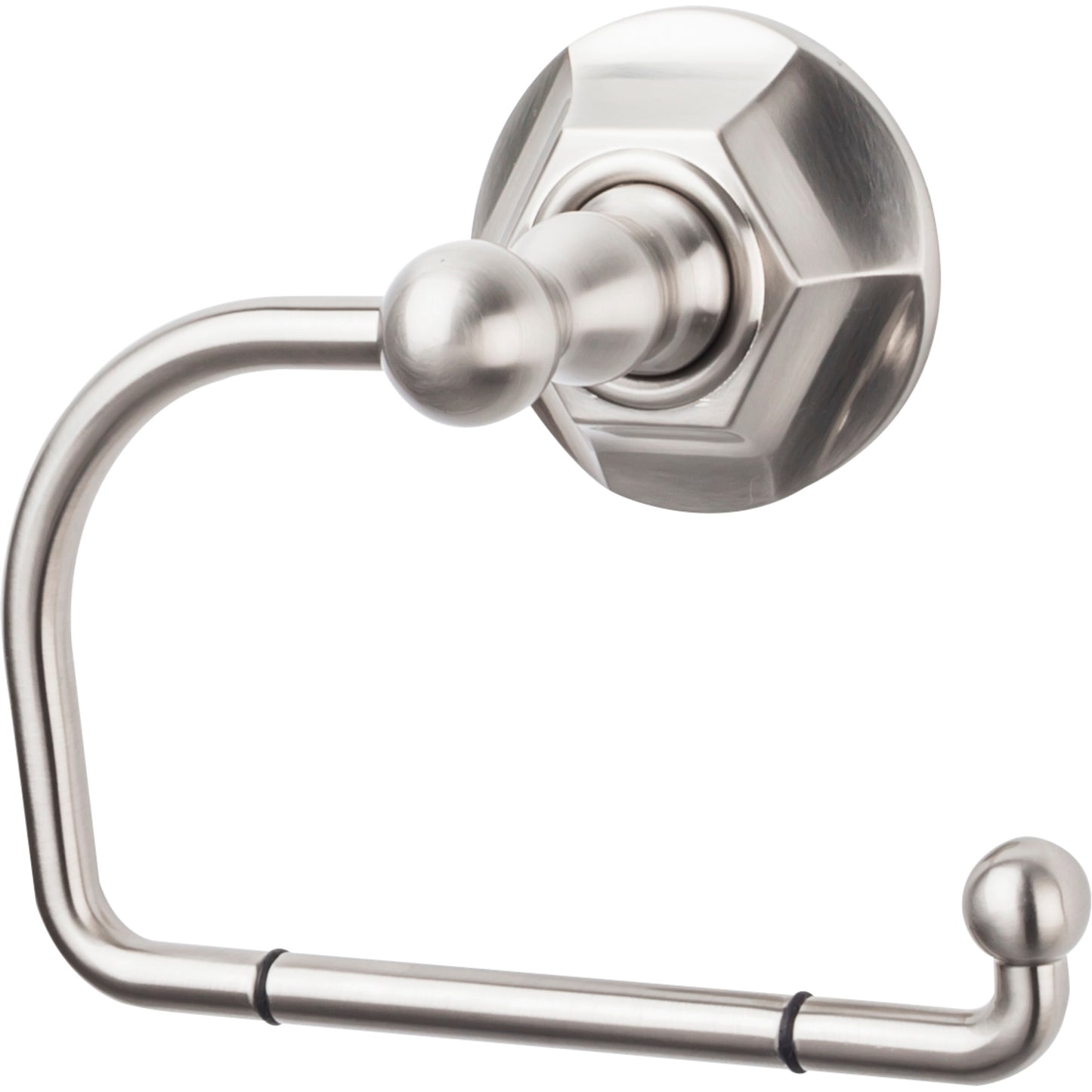 Top Knobs ED4BSNB Edwardian Bath Tissue Hook Hex Backplate Brushed Satin Nickel