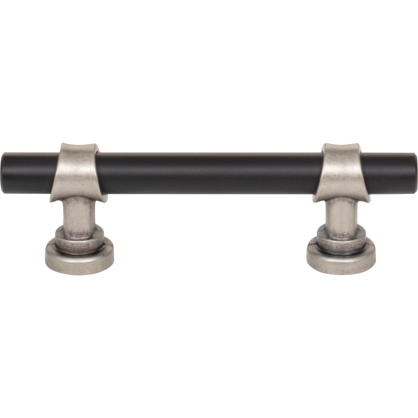 Top Knobs M2702 Bit Pull 3 Inch (c-c) Flat Black and Pewter Antique