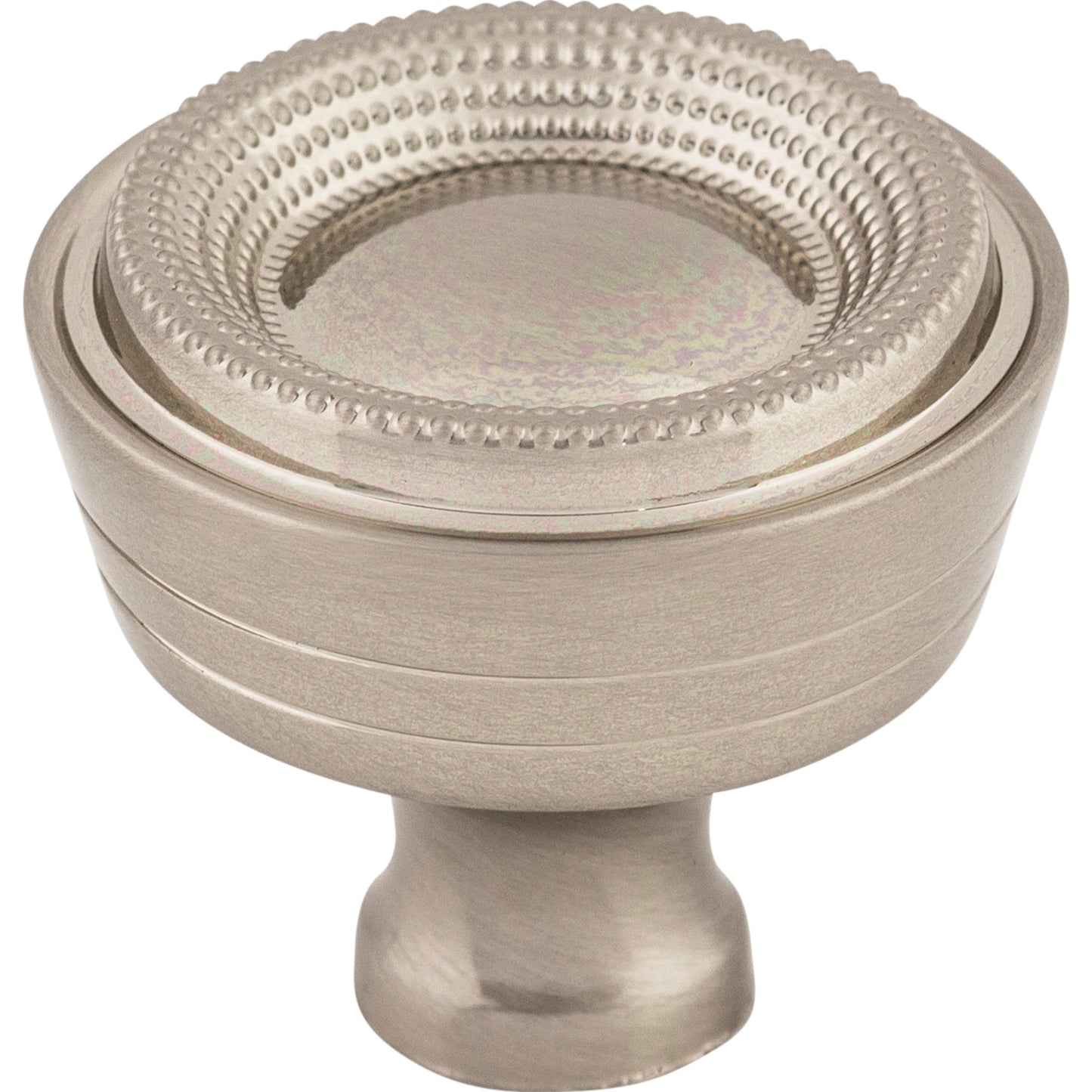 Top Knobs M1594 Beaded Knob 1 5/16 Inch Brushed Satin Nickel