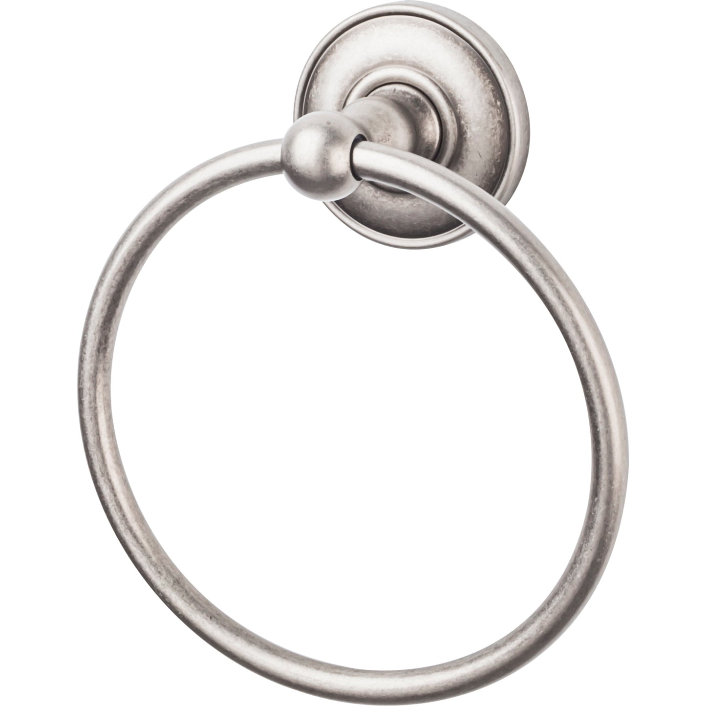Top Knobs ED5APD Edwardian Bath Ring Plain Backplate Antique Pewter