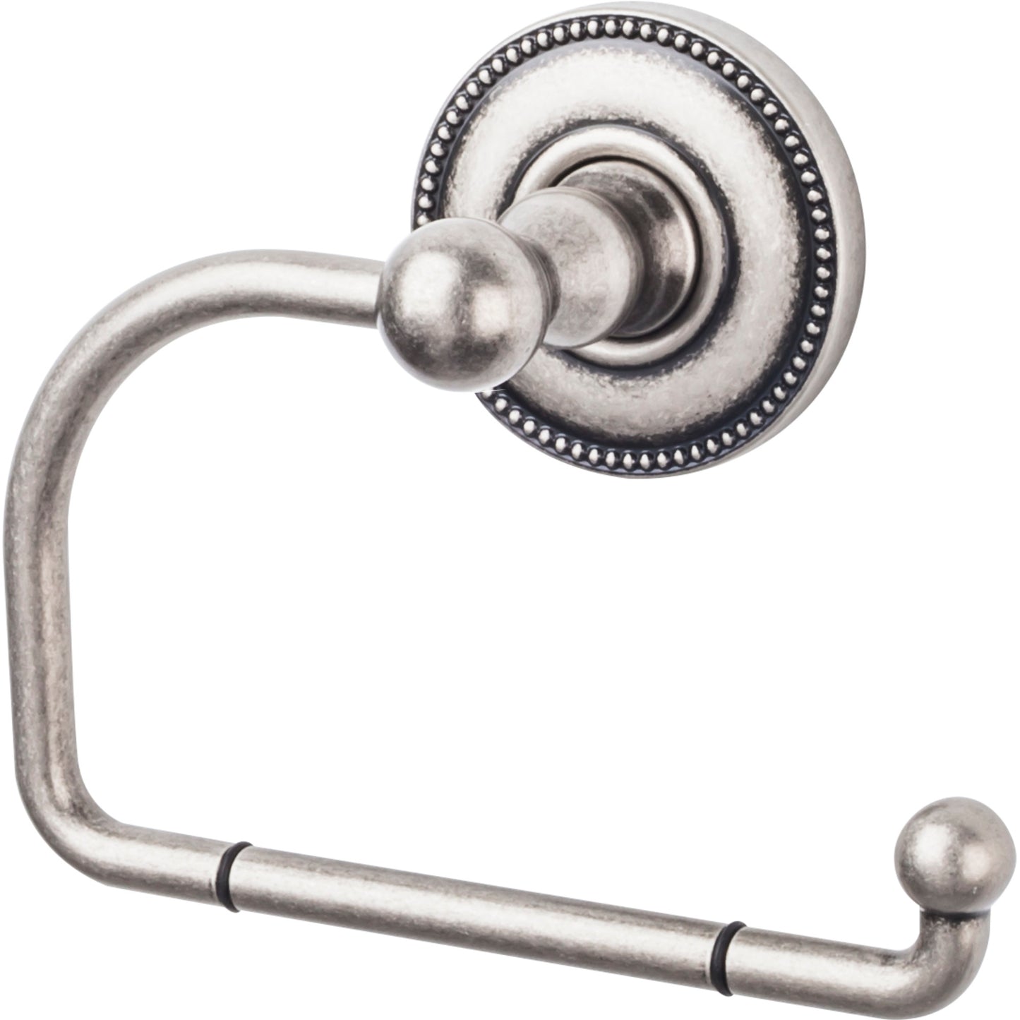 Top Knobs ED4APA Edwardian Bath Tissue Hook Beaded Backplate Antique Pewter