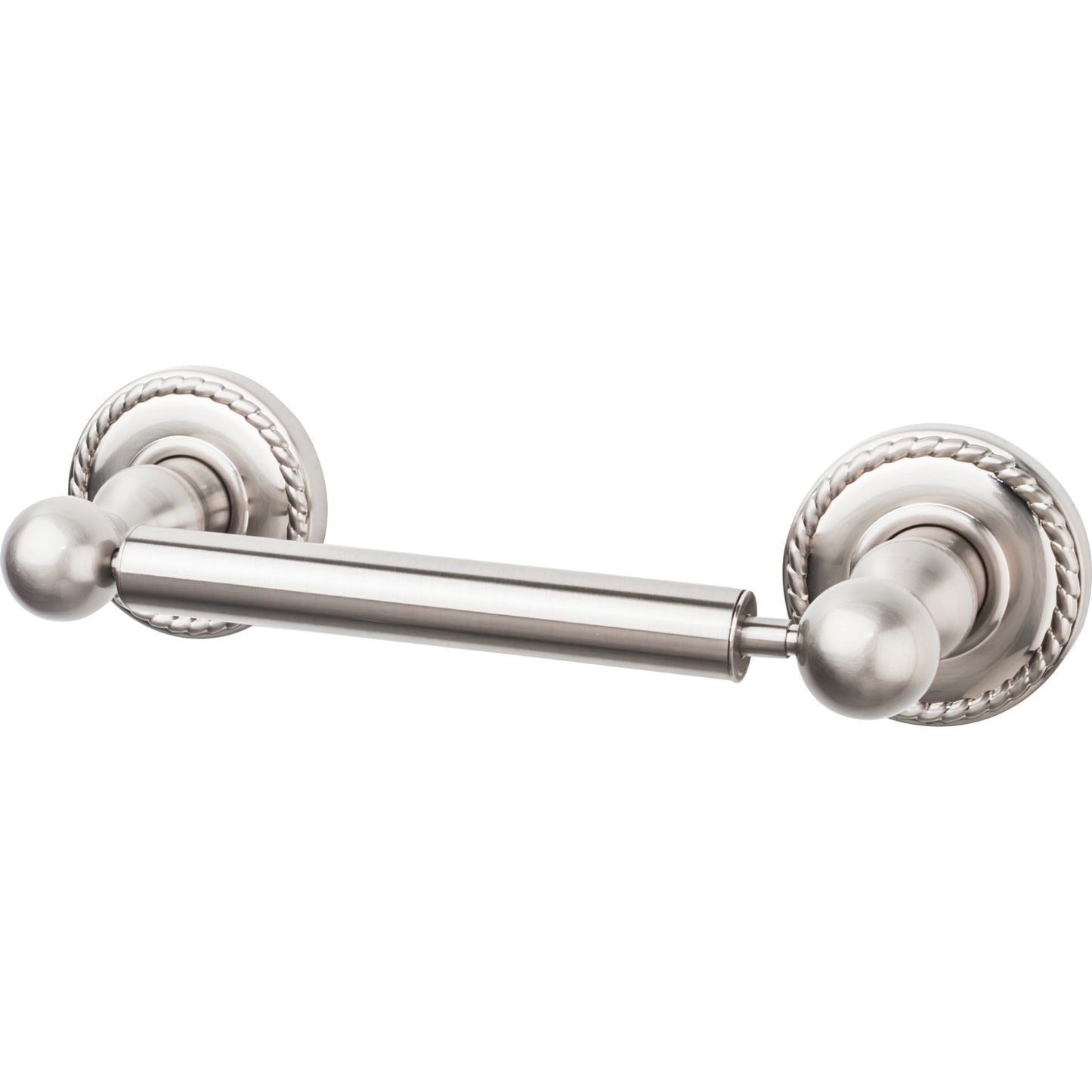 Top Knobs ED3BSNF Edwardian Bath Tissue Holder Rope Backplate Brushed Satin Nickel