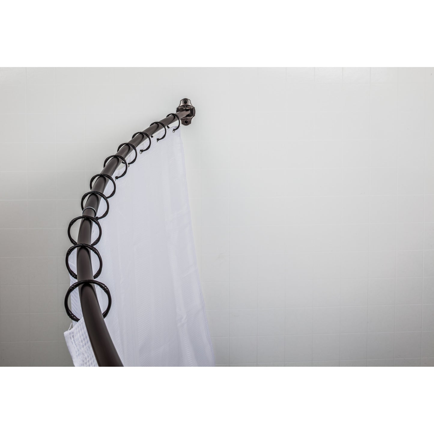 Elements SR02 Curved Shower Rod, Fits 60" - 72" Openings.