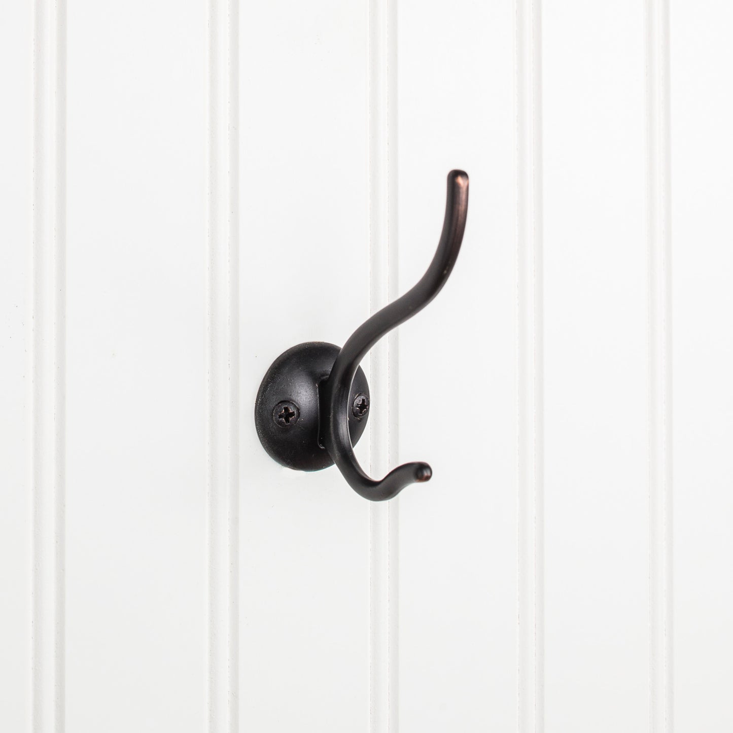 Elements YD30-381 Hooks 3-13/16" Double zinc wall mount decorative coat hook.