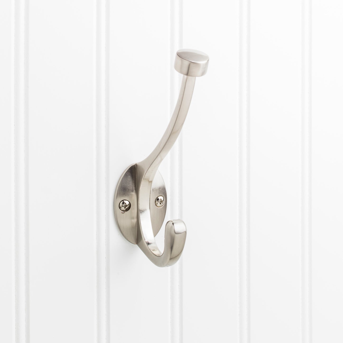 Elements YD60-550 Hooks 5-1/2" Double zinc wall mount decorative coat hook.