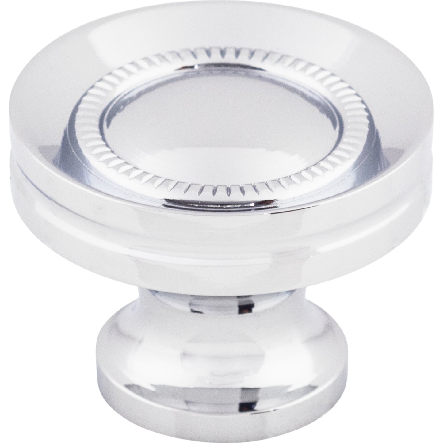 Top Knobs M291 Button Faced Knob 1 1/4 Inch Polished Chrome