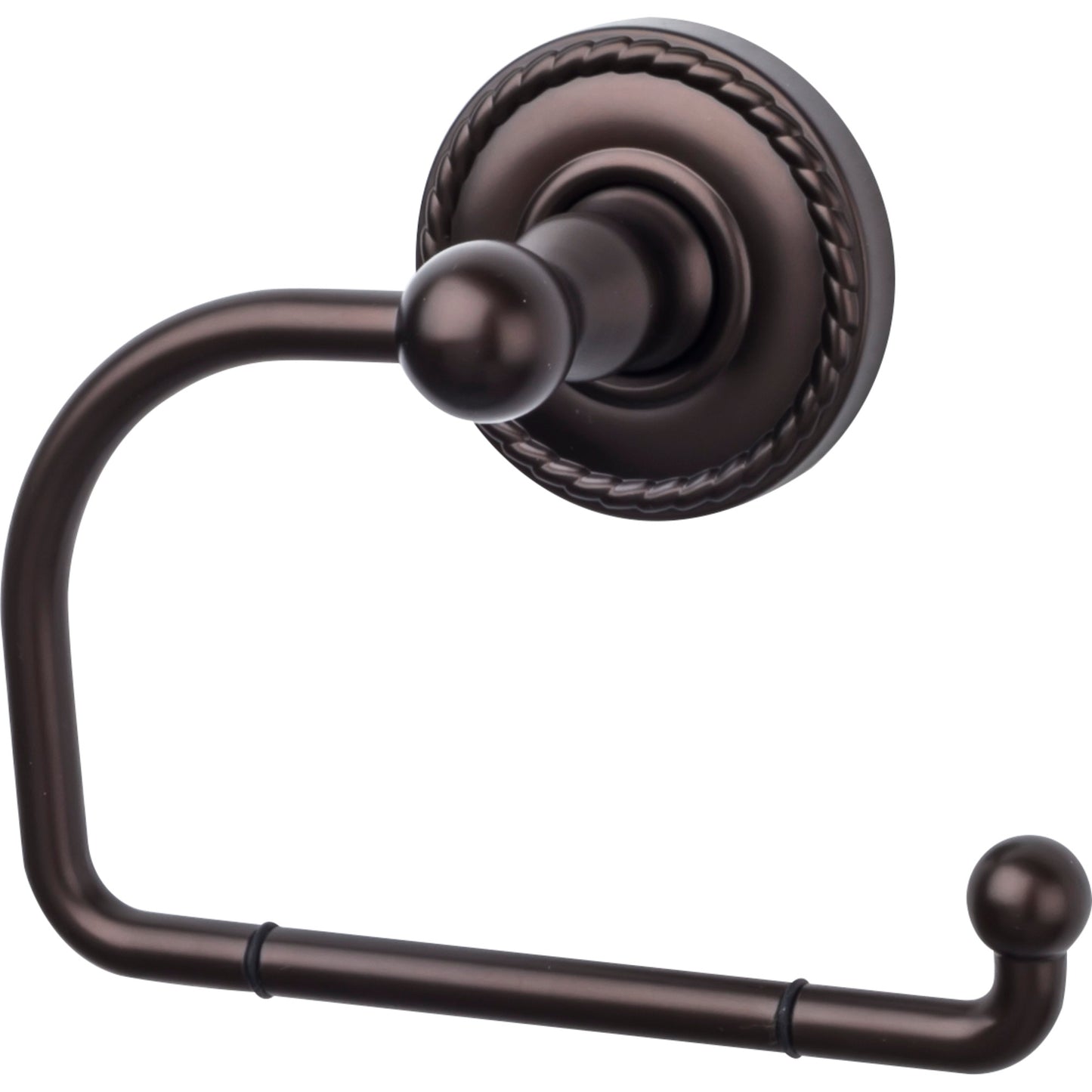 Top Knobs ED4ORBF Edwardian Bath Tissue Hook Rope Backplate Oil Rubbed Bronze