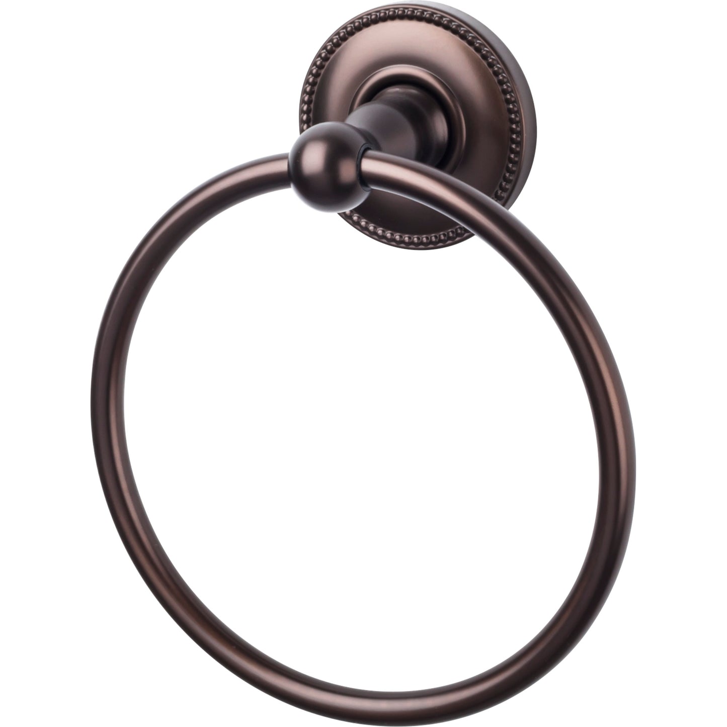 Top Knobs ED5ORBA Edwardian Bath Ring Beaded Backplate Oil Rubbed Bronze