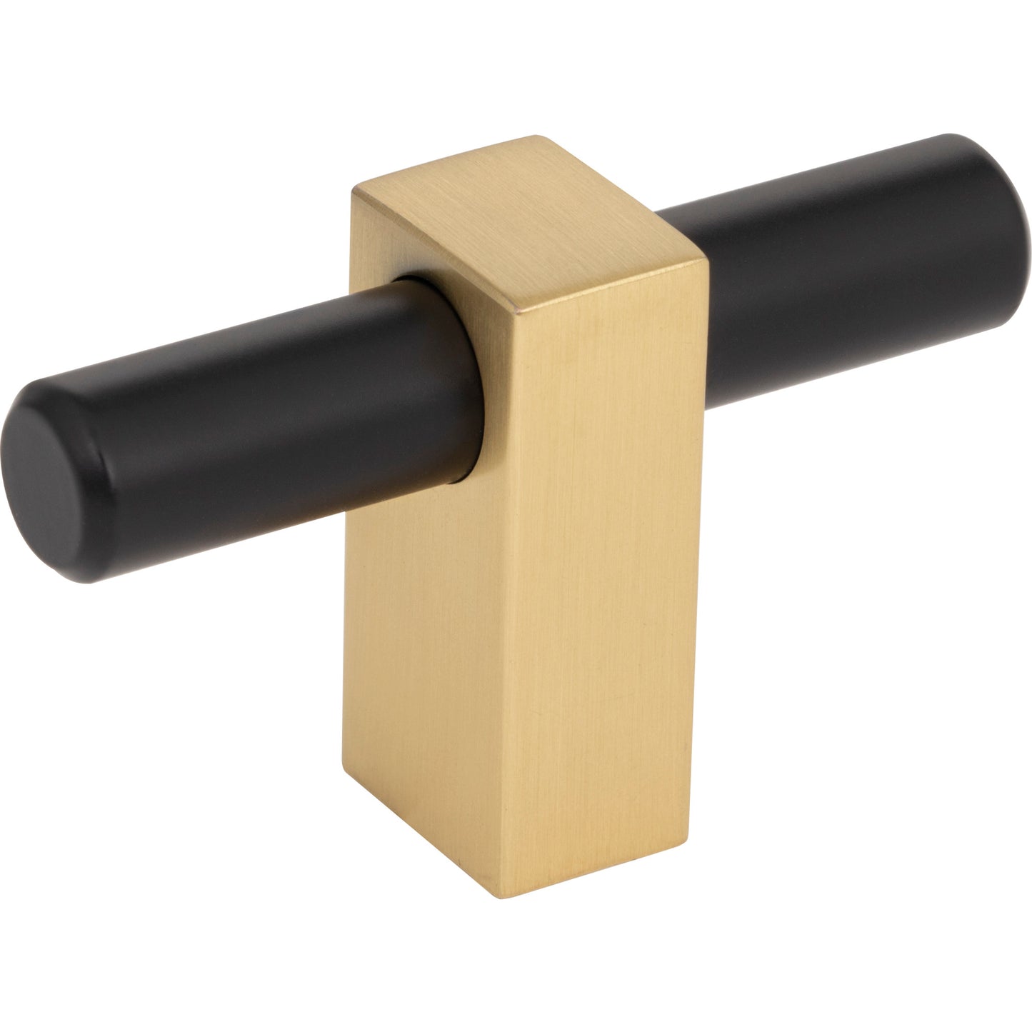 Jeffrey Alexander 478T Larkin 2 2-3/8" Overall Length Matte Black with Brushed Gold Larkin "T" Knob