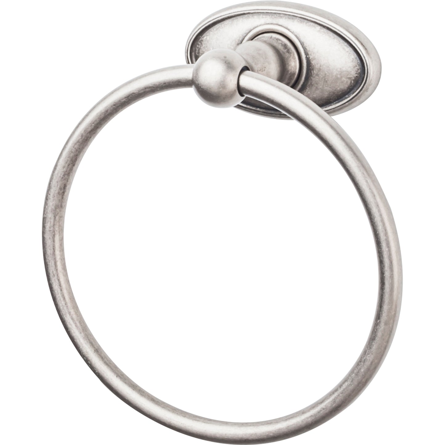 Top Knobs ED5APC Edwardian Bath Ring Oval Backplate Antique Pewter