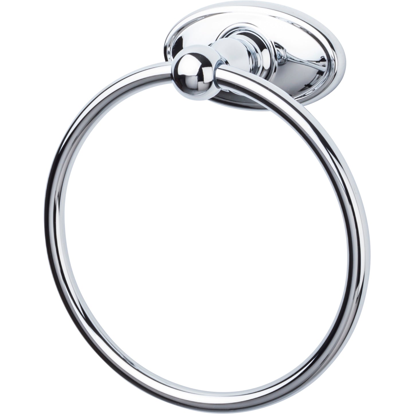 Top Knobs ED5PCC Edwardian Bath Ring Oval Backplate Polished Chrome