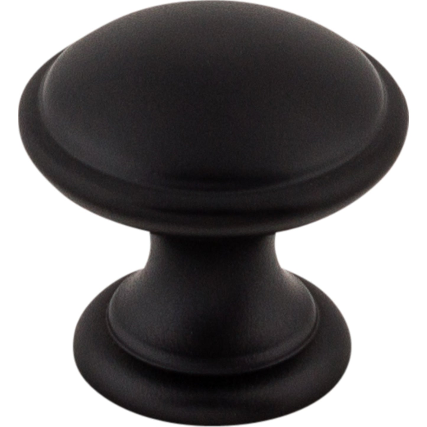 Top Knobs M1878 Rounded Knob 1 1/4 Inch Flat Black