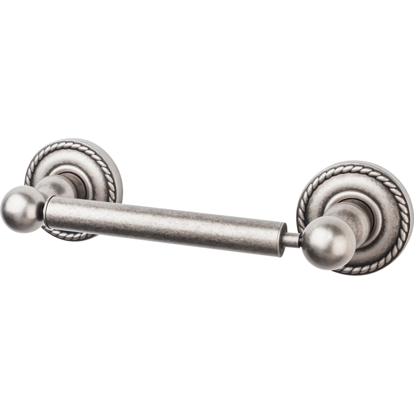 Top Knobs ED3APF Edwardian Bath Tissue Holder Rope Backplate Antique Pewter
