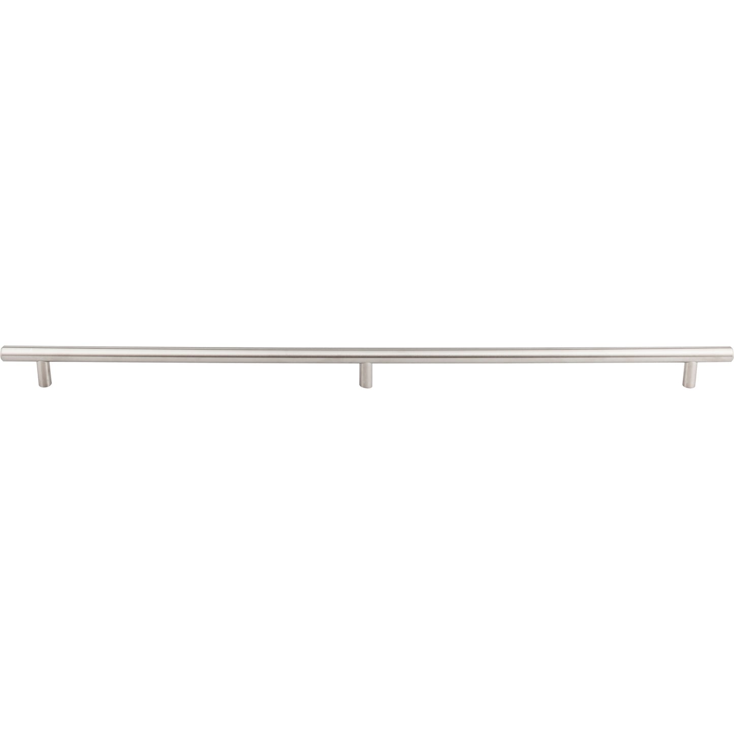 Top Knobs SS11 Solid Bar Pull 3 posts - 2x15 1/8 inch (c-c) Brushed Stainless Steel