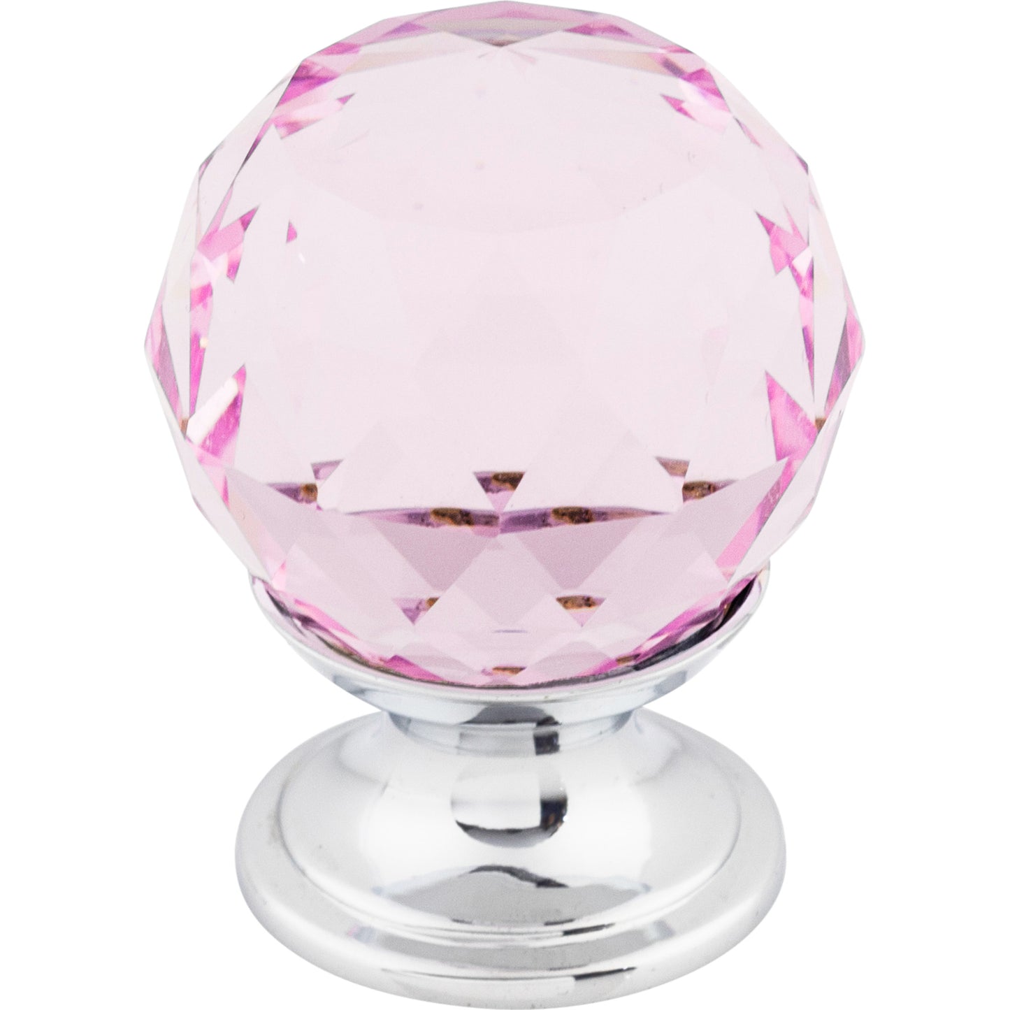 Top Knobs TK117 Pink Crystal Knob 1 1/8 Inch