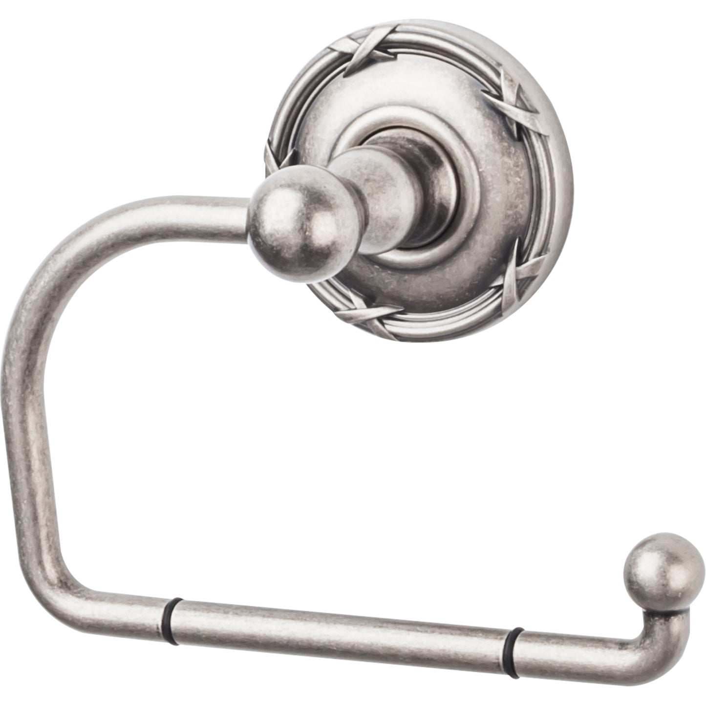 Top Knobs ED4APE Edwardian Bath Tissue Hook Ribbon Backplate Antique Pewter
