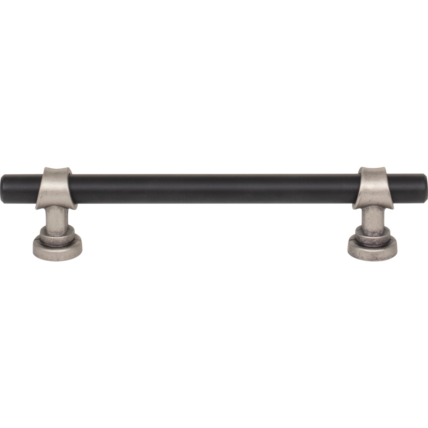 Top Knobs M2718 Bit Pull 5 1/16 Inch (c-c) Flat Black and Pewter Antique