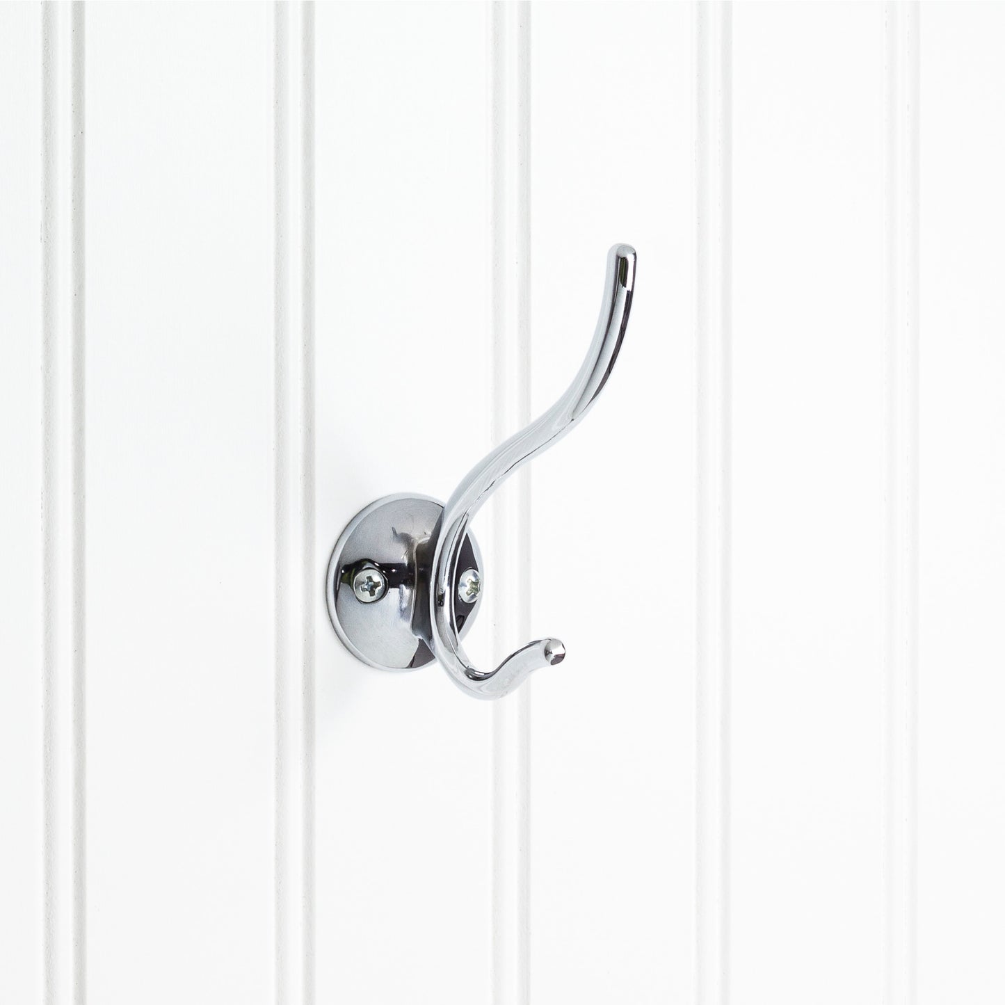 Elements YD30-381 Hooks 3-13/16" Double zinc wall mount decorative coat hook.