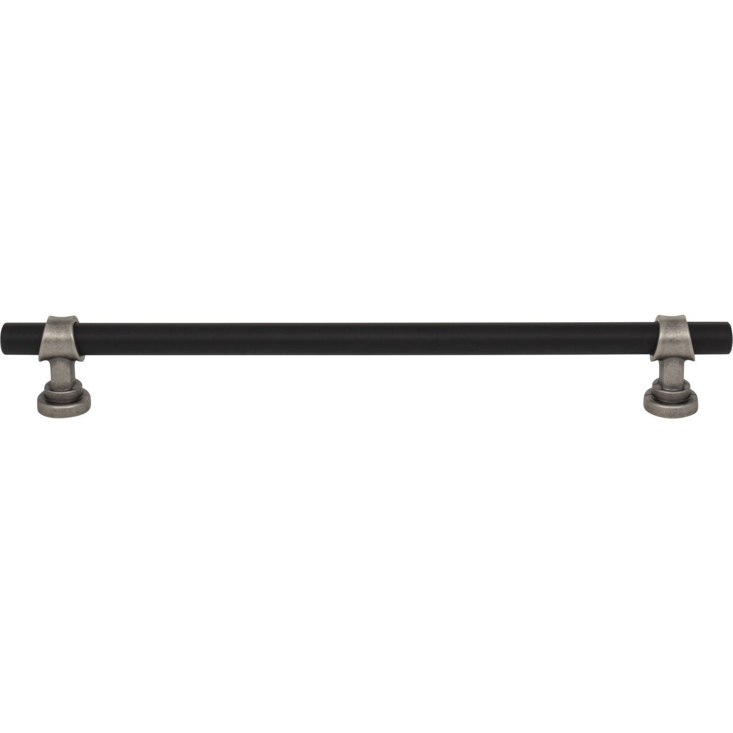 Top Knobs M2754 Bit Pull 8 13/16 Inch (c-c) Flat Black and Pewter Antique