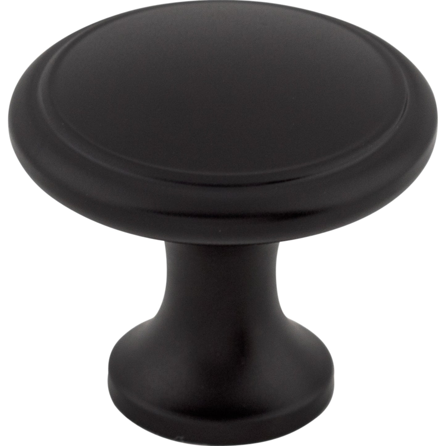 Top Knobs M378 Ringed Knob 1 1/8 Inch Flat Black
