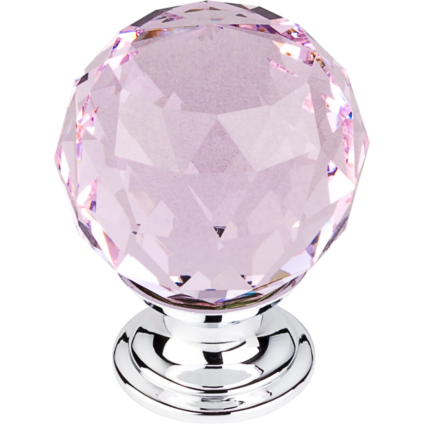 Top Knobs TK118 Pink Crystal Knob 1 3/8 Inch
