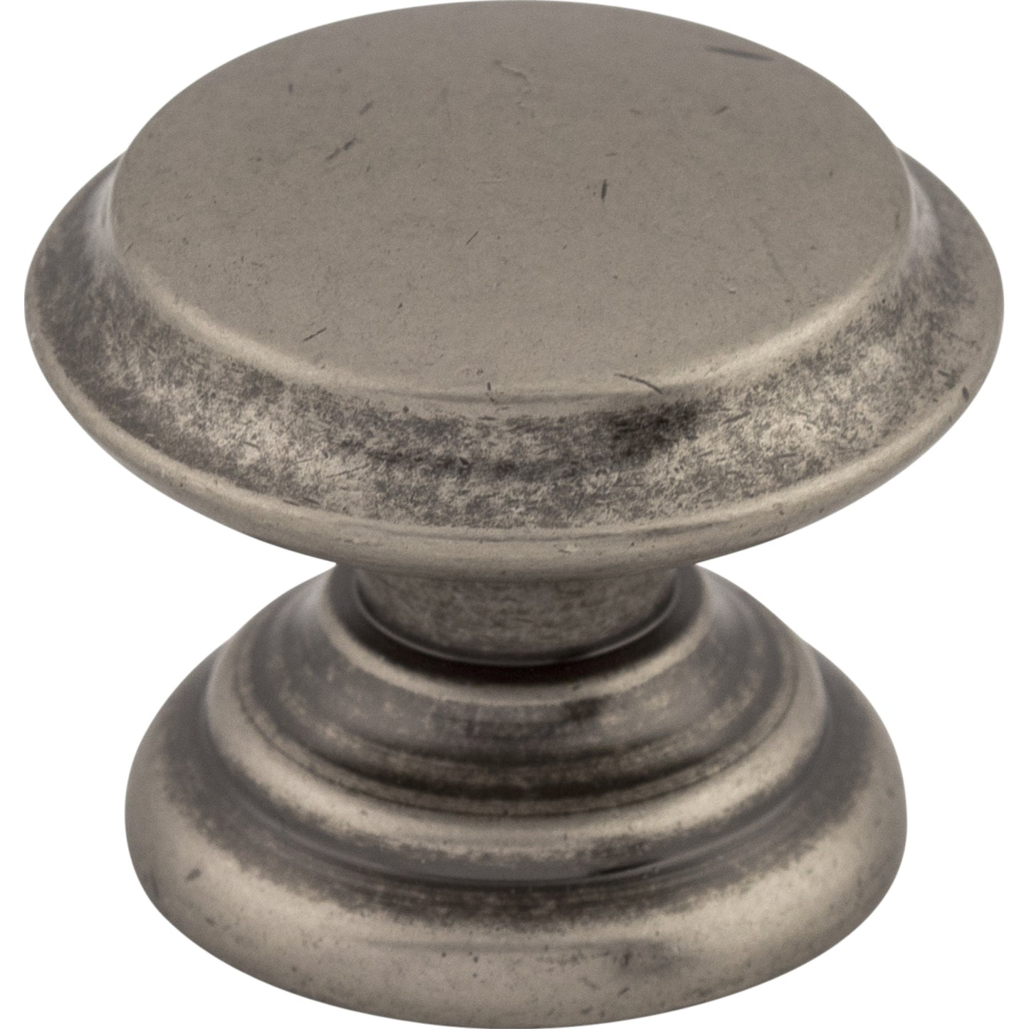 Top Knobs M1232 Flat Top Knob 1 3/8 Inch Pewter Antique