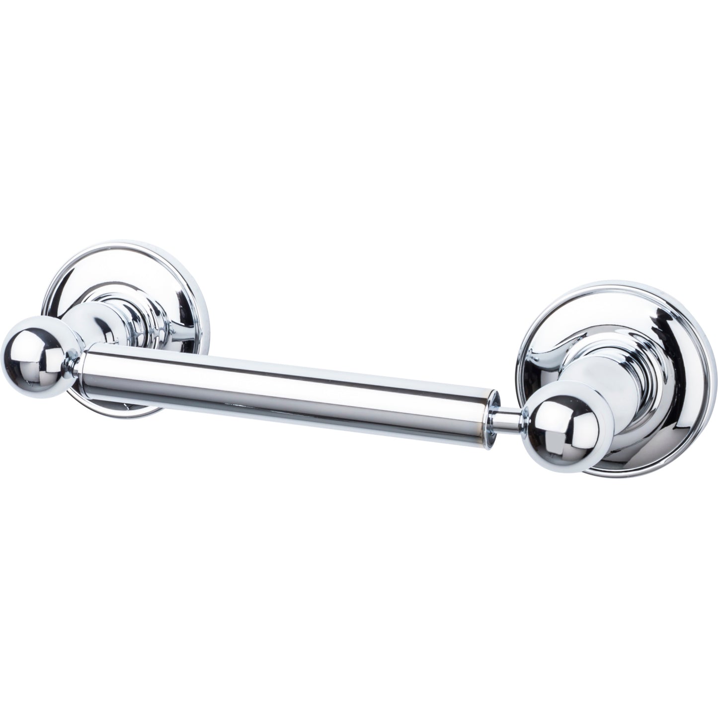 Top Knobs ED3PCD Edwardian Bath Tissue Holder Plain Backplate Polished Chrome