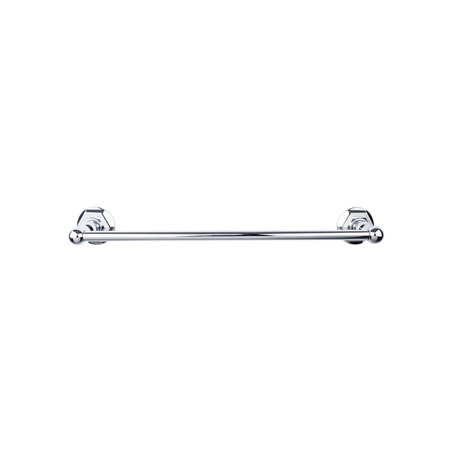 Top Knobs ED10PCB Edwardian Bath Towel Bar 30 Inch Single - Hex Backplate Polished Chrome