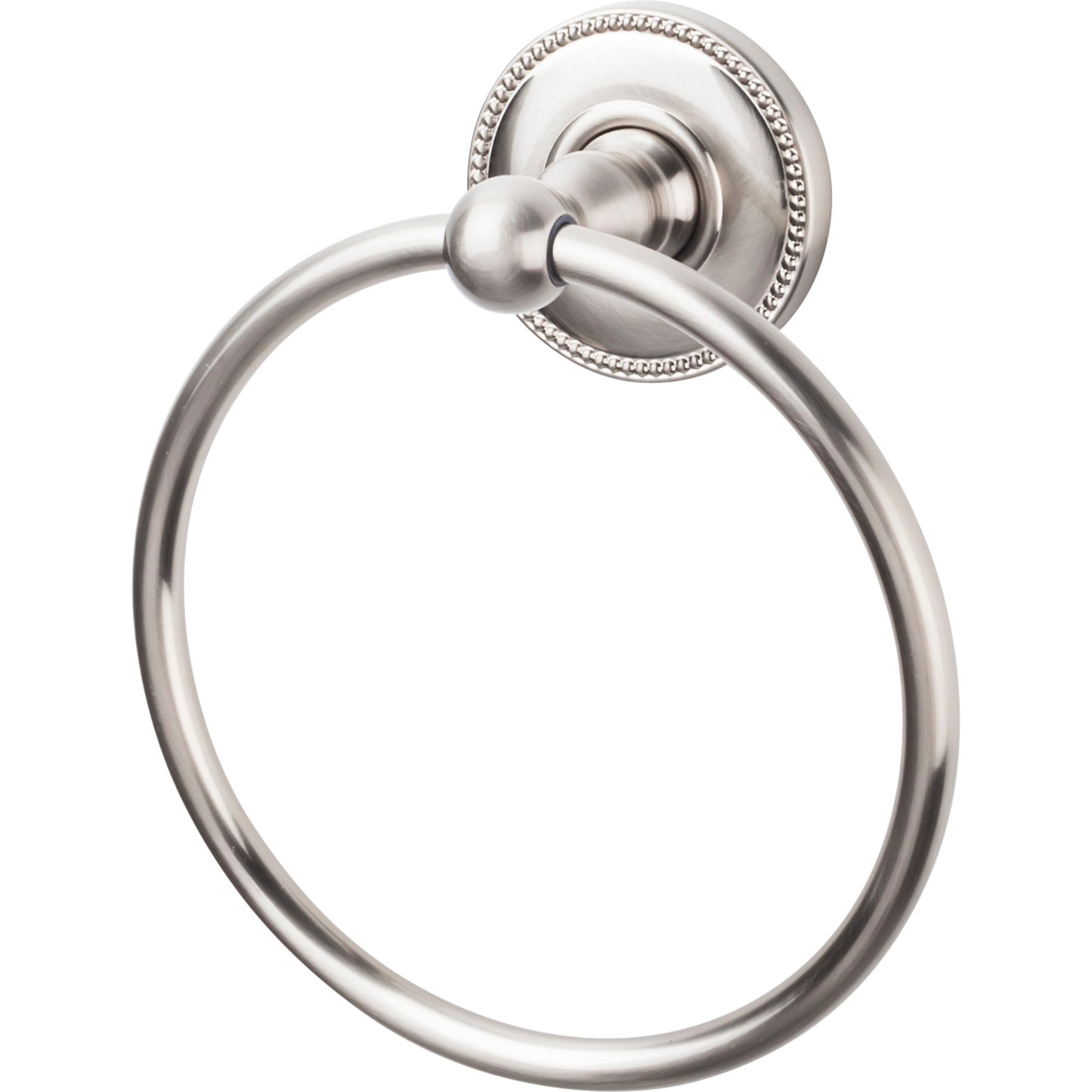 Top Knobs ED5BSNA Edwardian Bath Ring Beaded Backplate Brushed Satin Nickel