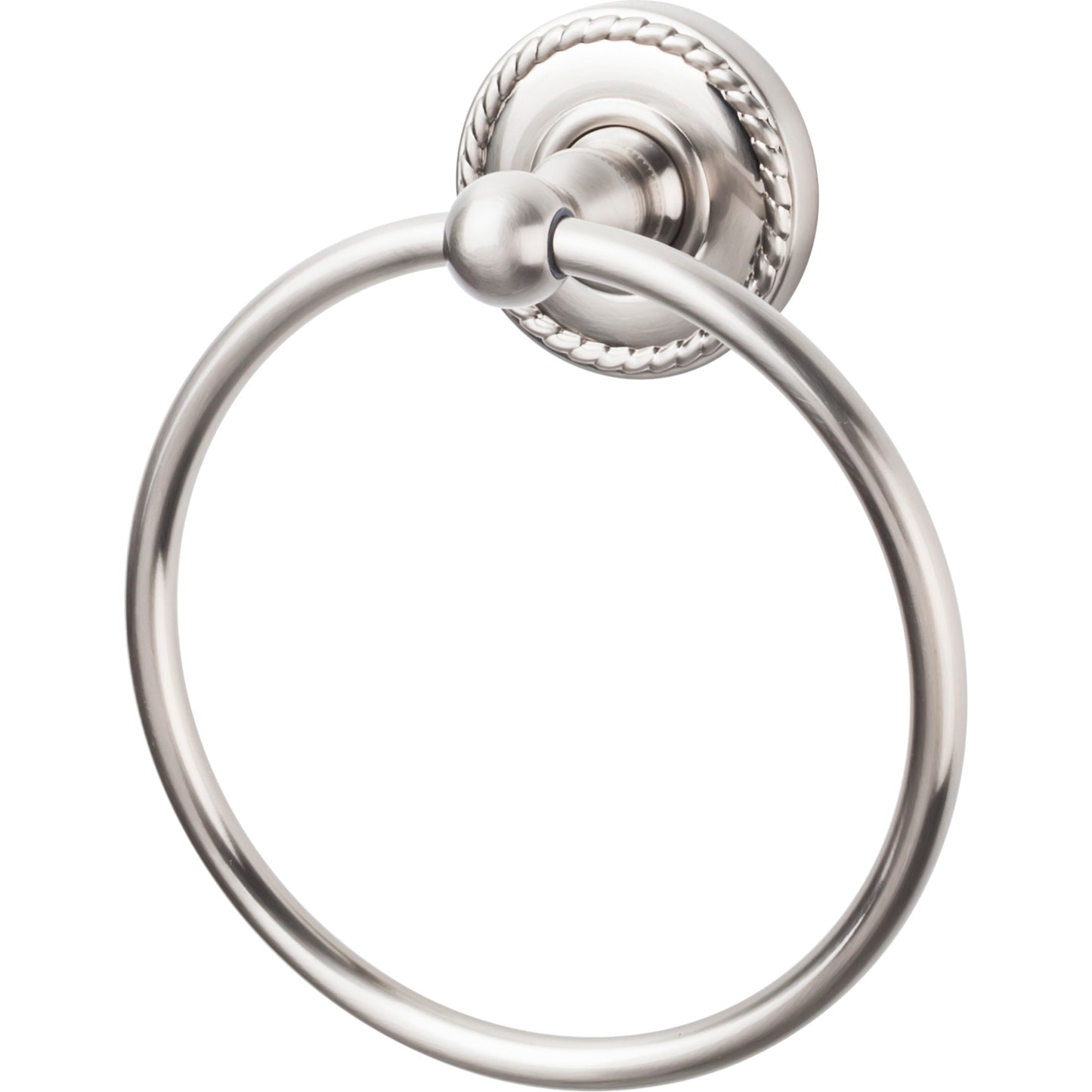 Top Knobs ED5BSNF Edwardian Bath Ring Rope Backplate Brushed Satin Nickel