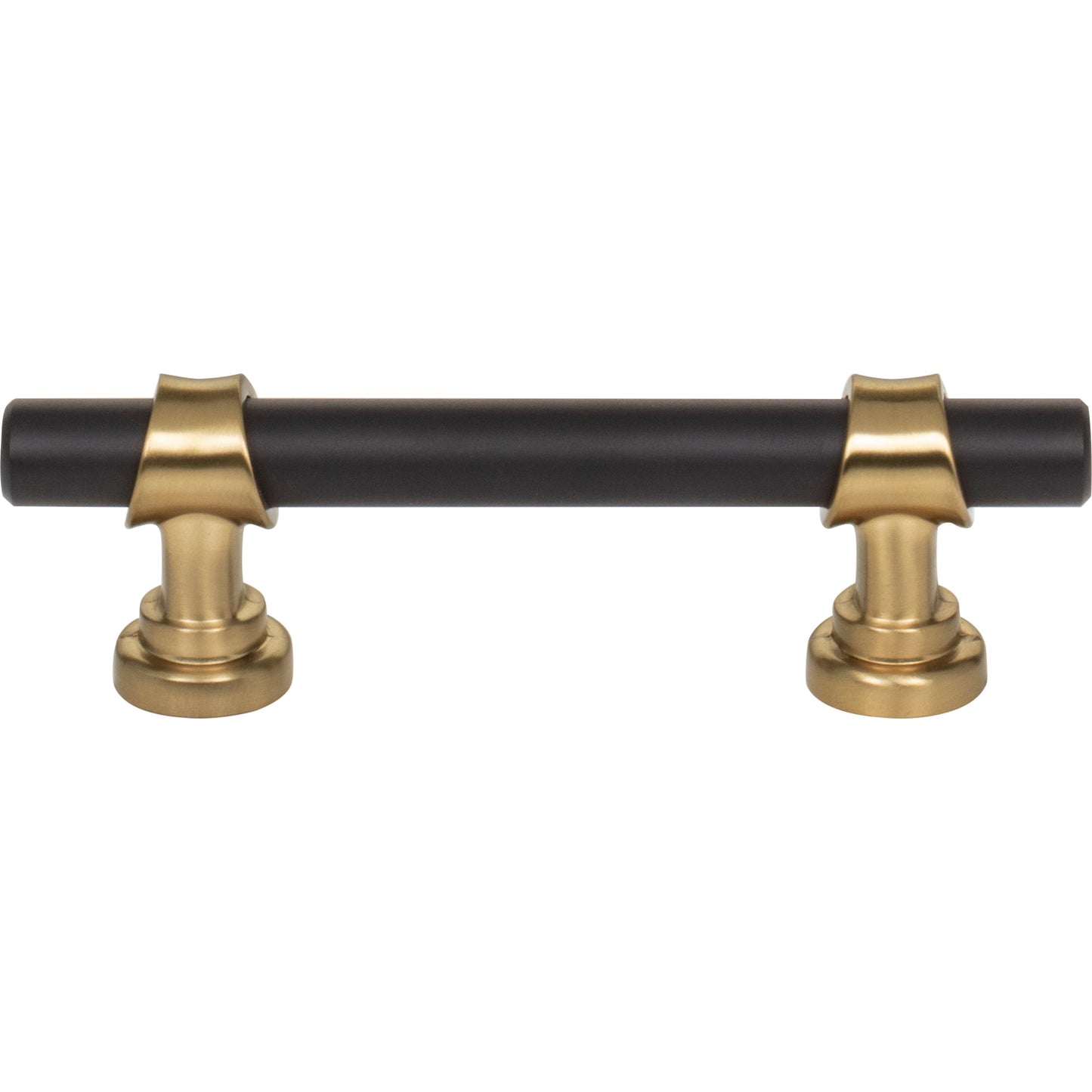 Top Knobs M2700 Bit Pull 3 Inch (c-c) Flat Black and Honey Bronze