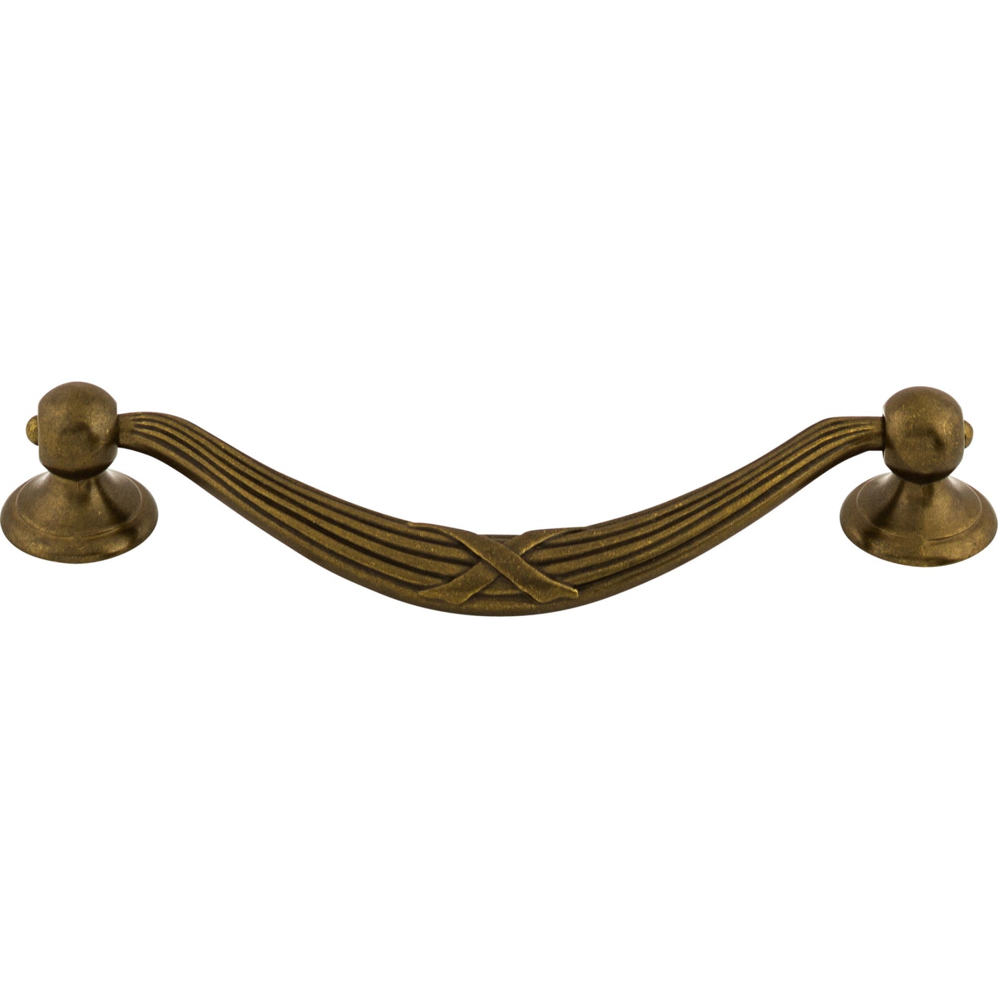 Top Knobs M933 Ribbon & Reed Drop Pull 5 1/16 Inch (c-c) German Bronze